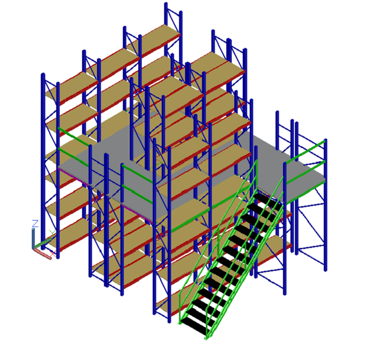 E-commerce small commodity Mezzanine racking storage shelf system